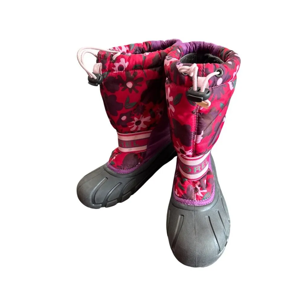 Sorel Womens Red Pink Floral Winter Rain Boots Size 4 SKU8111 - Image 11