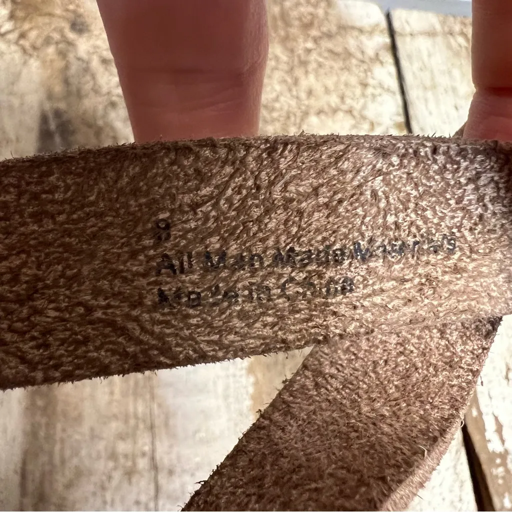 Express Brown Cork Wedge Sandals Strappy Platform Slingback Summer Shoes Size 8 - Image 11