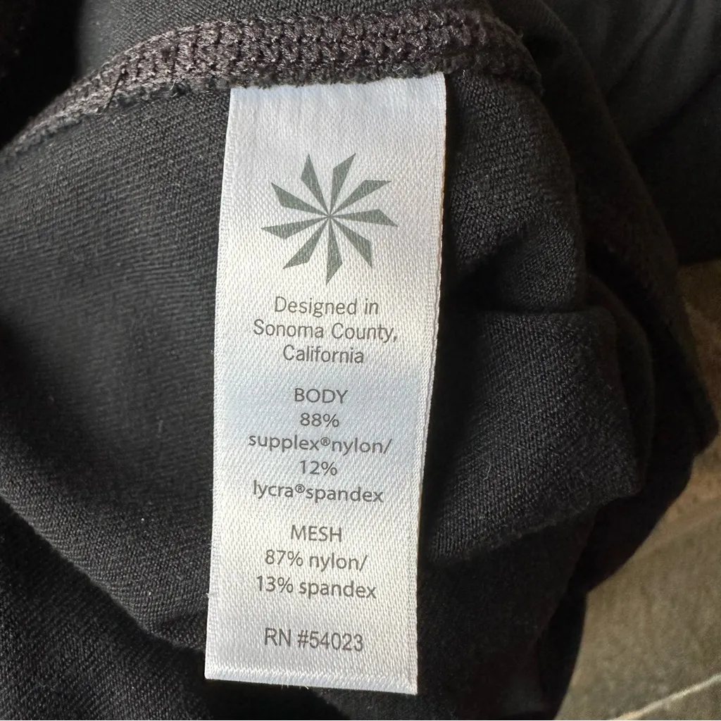 Athleta High Rise Copper Zipper Chaturanga Tight Women's Size Small Black - Image 12