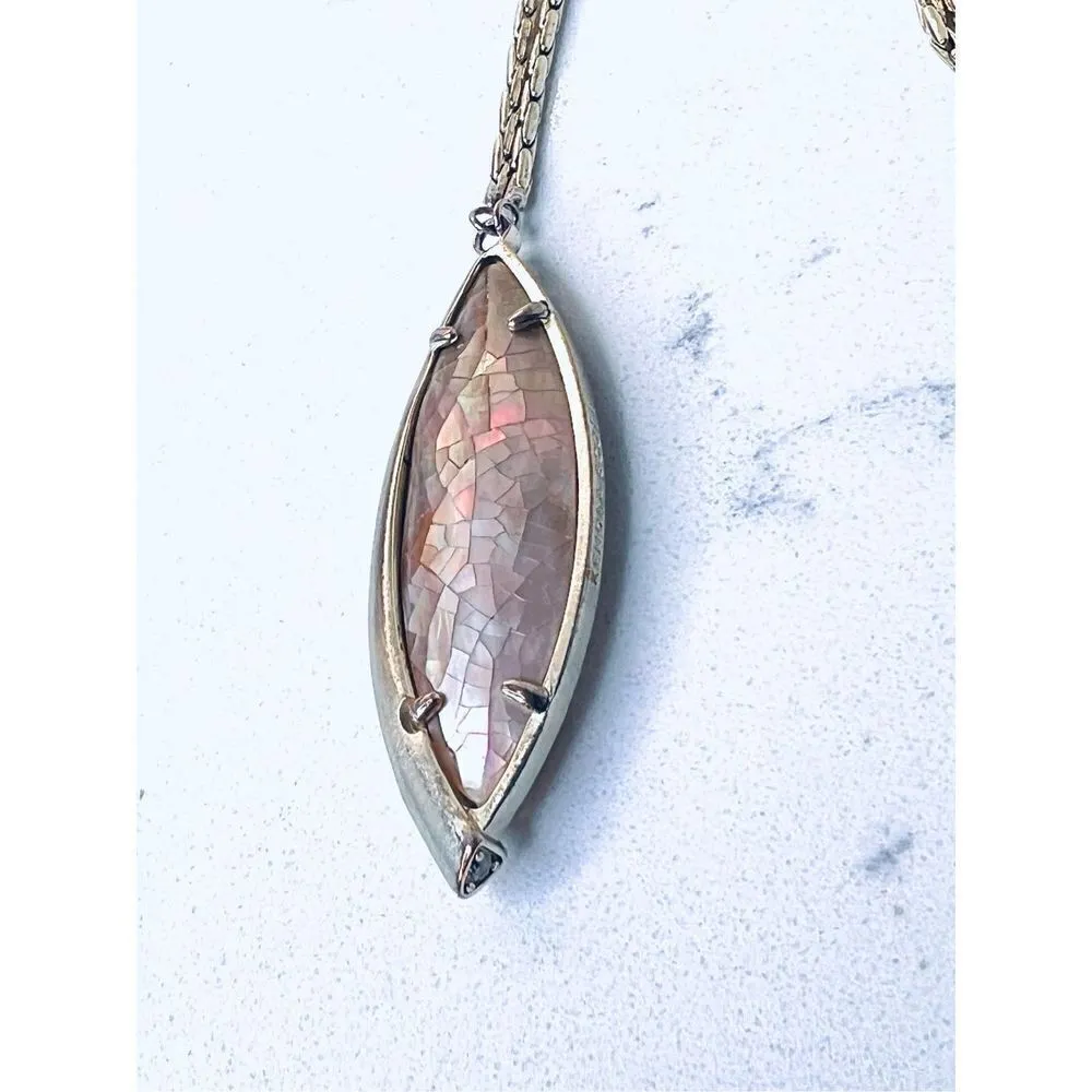 Kendra‎ Scott Milla Mother of Pearl Gold Thick Slide Necklace - Image 6