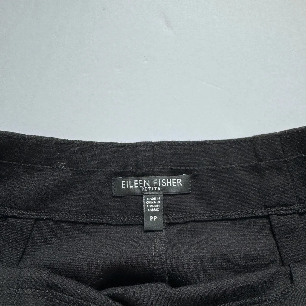 Eileen Fisher Black Washable Stretch Crepe Mini Skirt Size Small - Image 3