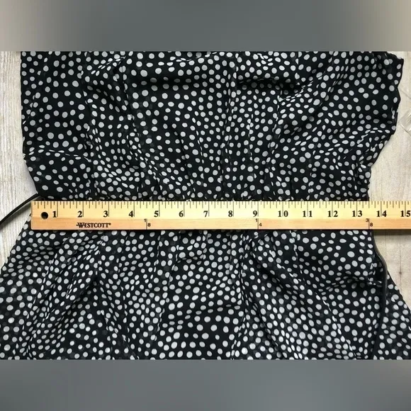 Maggy London Dress Sz 4 Black‎ Polka Dot Cocktail Chiffon Mrs Maisel Throwback - Image 6