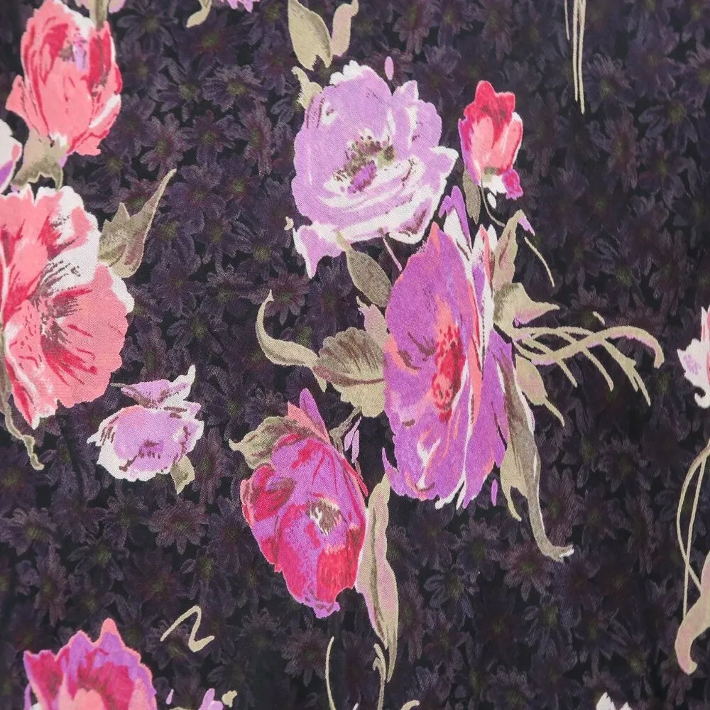 Vintage 90s Reversible Purple Floral Maxi Skirt Size M - Image 5