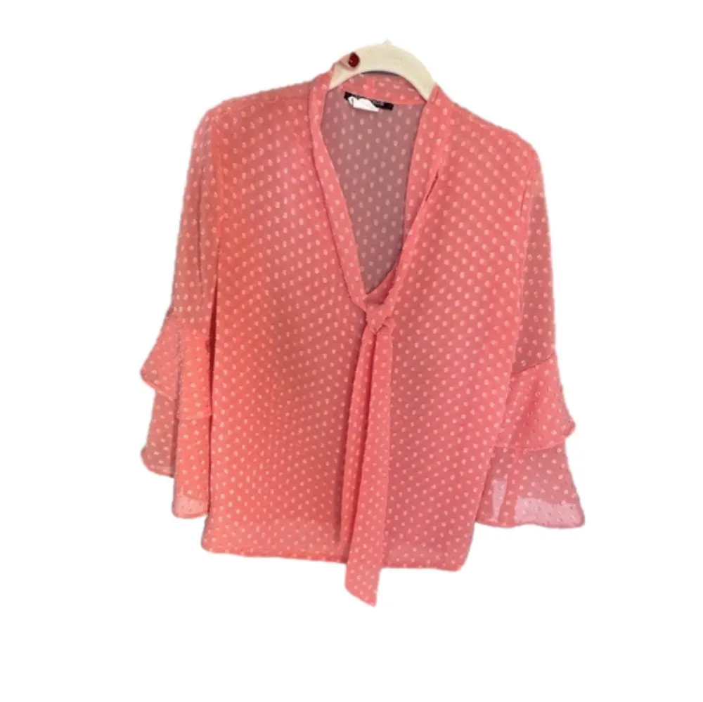 Vici Peach Blouse, Small - Image 2