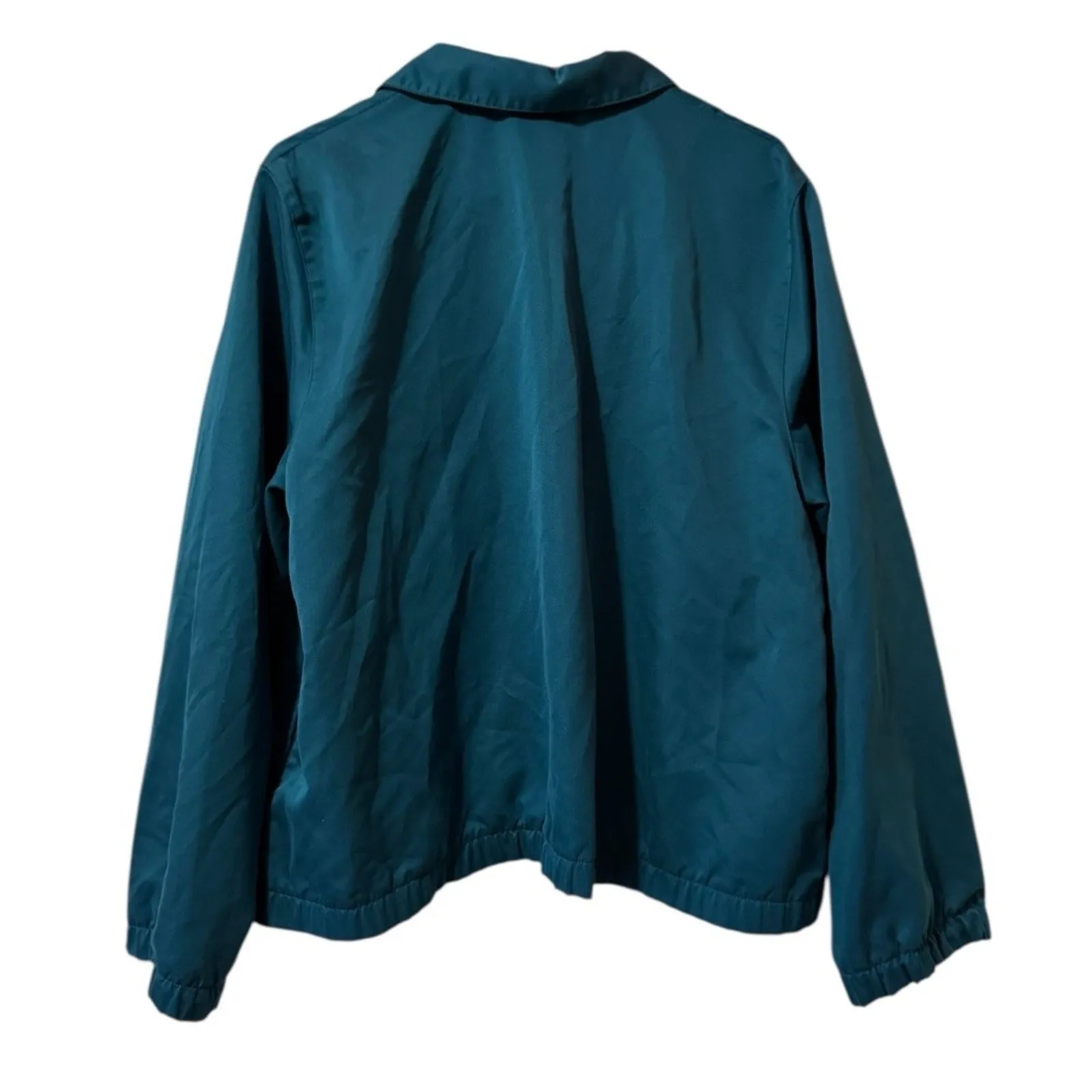 Alfred Dunner Women Size 16P Petite Full Zip Lightweight Jacket Embroidered City - Image 2