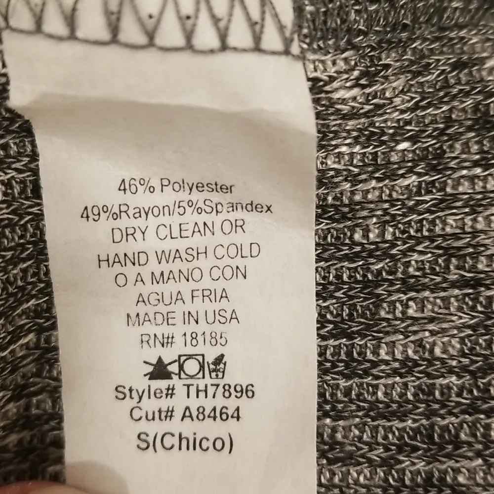 💕DAINTY HOOLIGAN💕 Cold Shoulder Ribbed 3/4 Sleeve Top ~ Marled Grey Small - Image 7