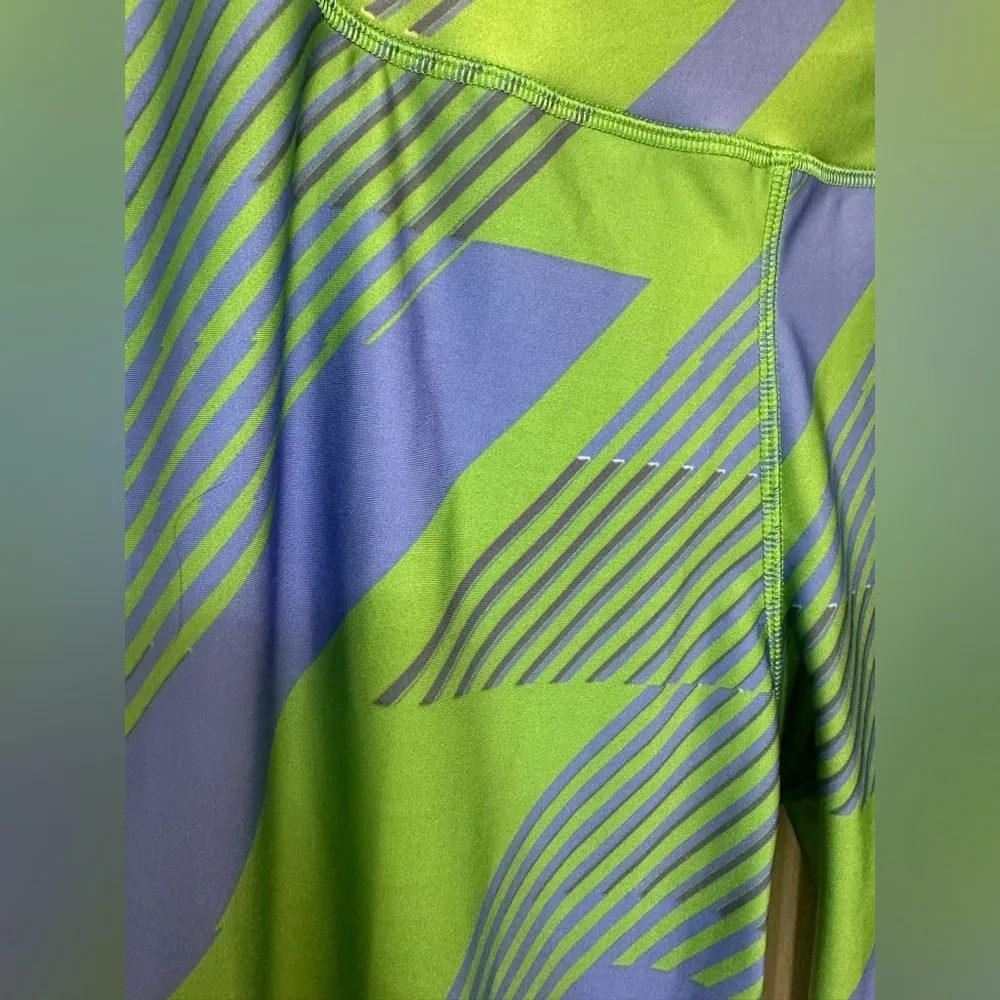 Reebok Green and Blue Patterned Leggings - Image 3