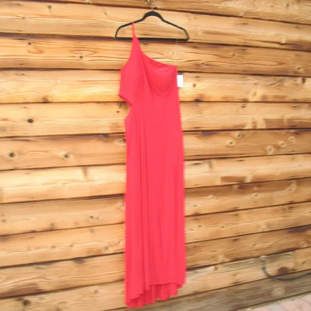 Jump  Apparel Juniors One Shoulder Jersey Gown with Cutout - Image 3