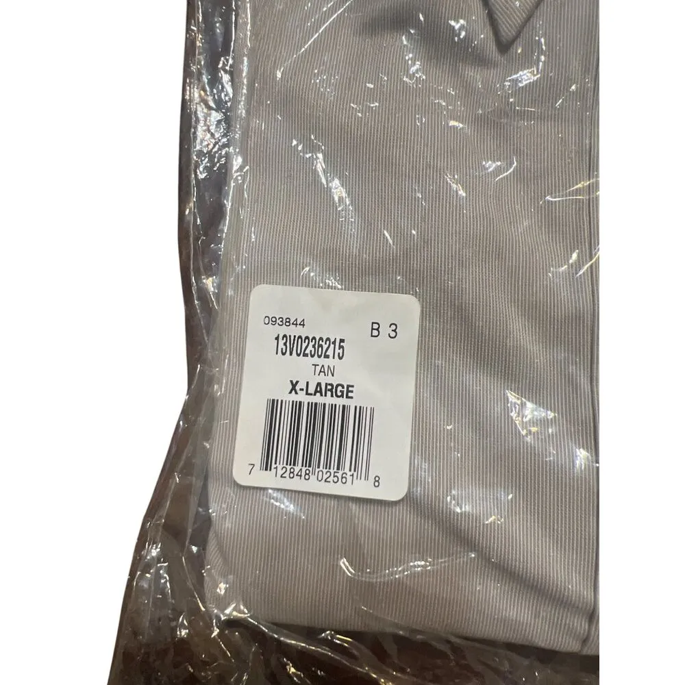 Van Heusen For Her Tan Pinstripe Dress Shirt 13V02 36215 Size XL NEW - Image 3