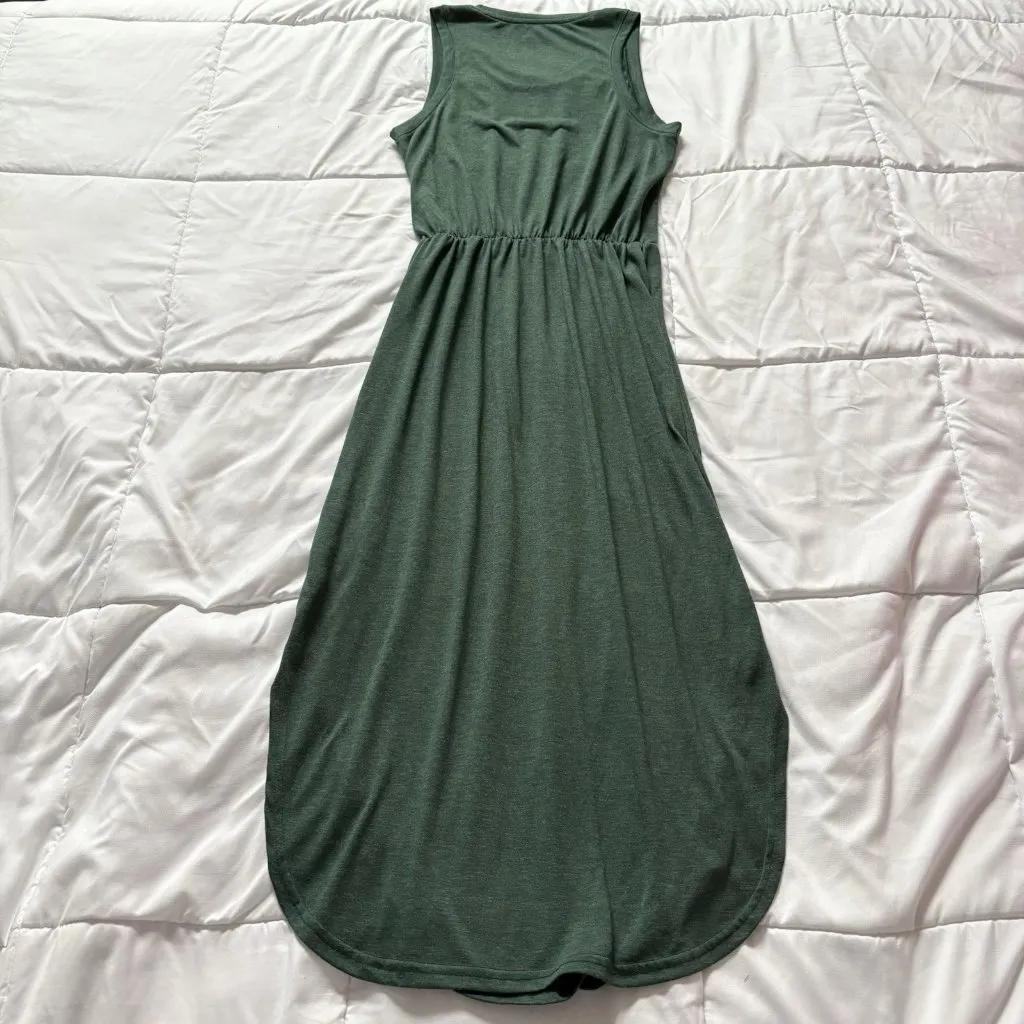 Womens Size Small Green Maxi Dress Summer Beach Classic City Coquette Hippie - Image 7