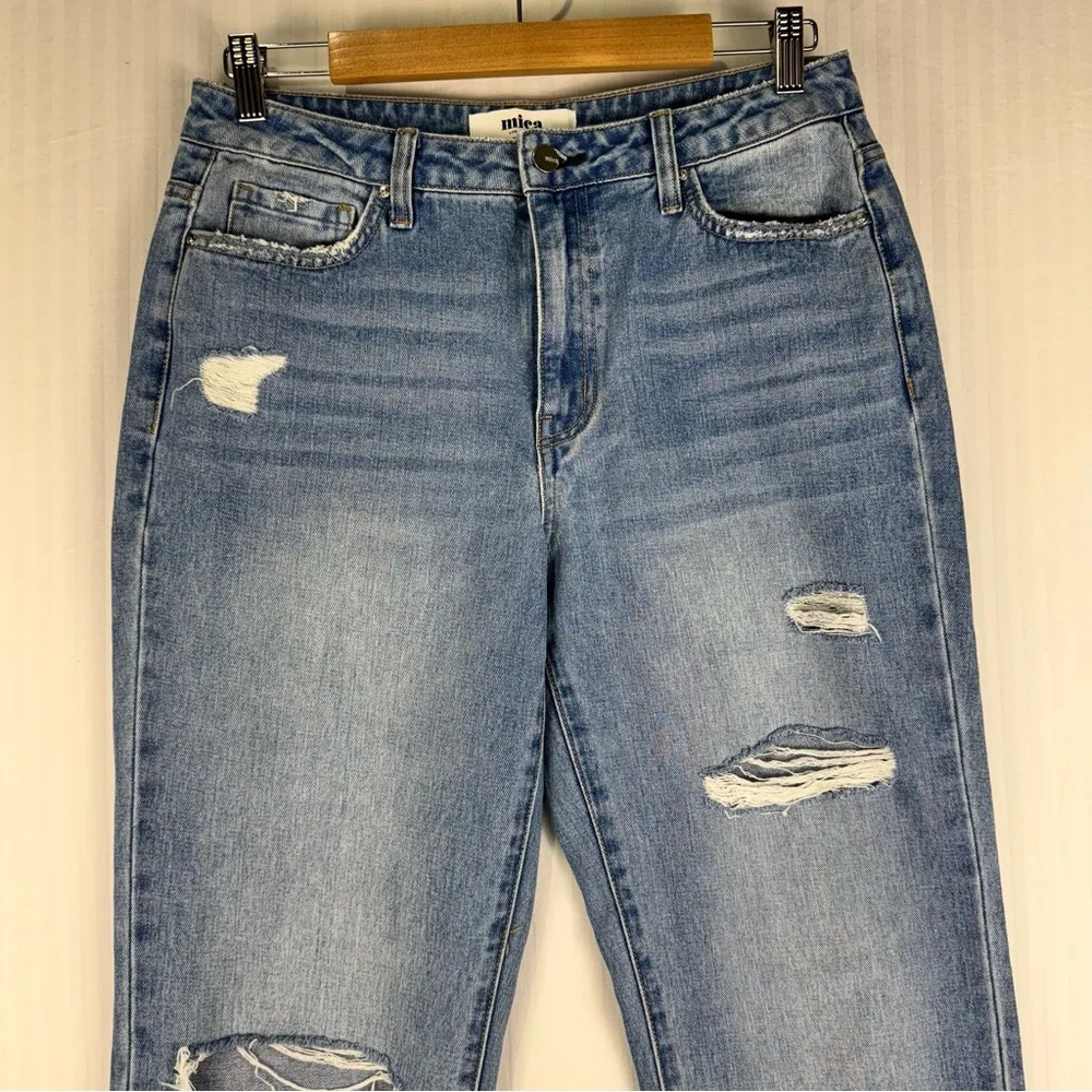 Mica Denim Distressed Super High Rise Relaxed Fit Blue Jeans Women’s Size 29 - Image 3
