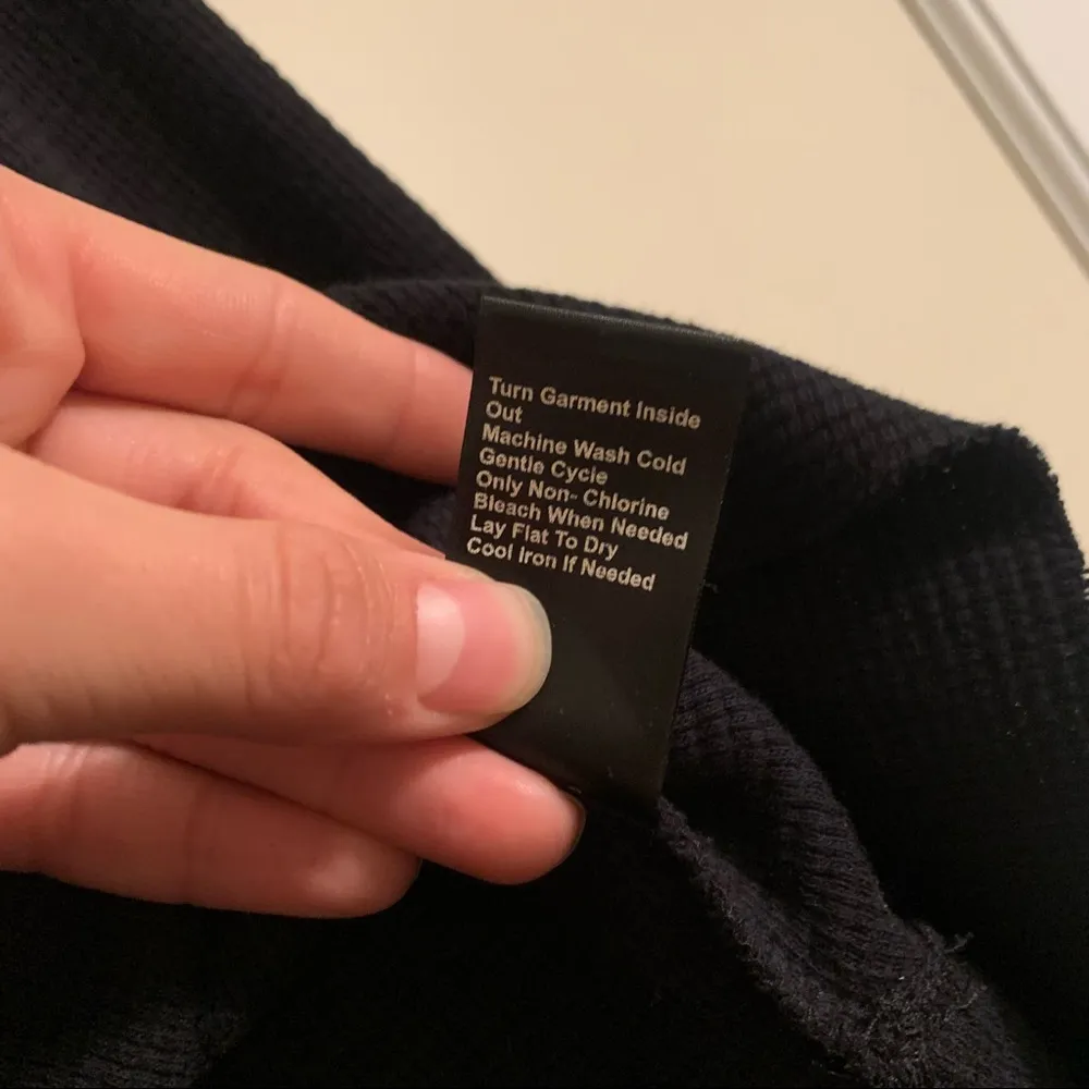 Shyanne Beautifully Embroidered Black 100% Cotton Raw Hem Thermal Shirt - Image 8