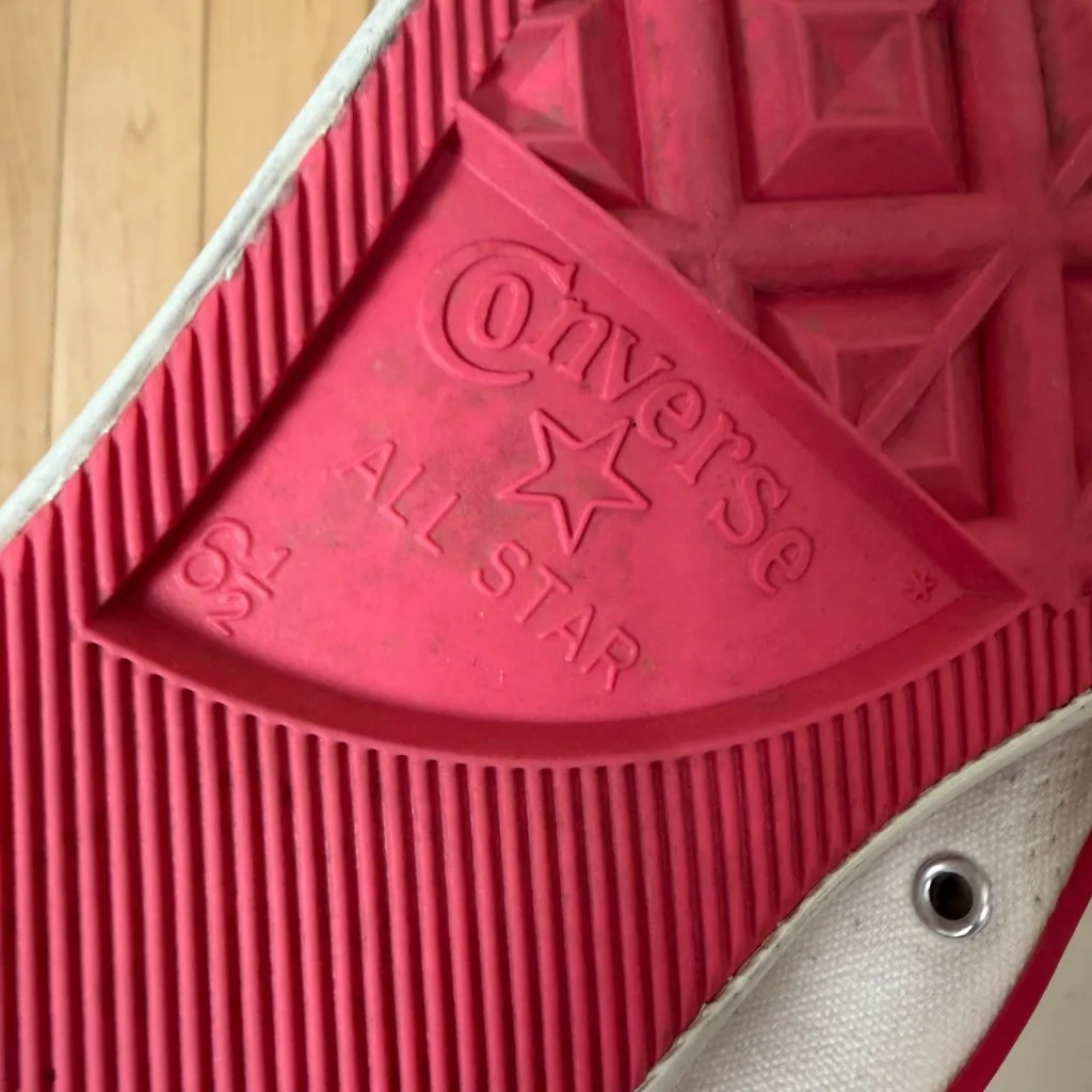 Converse Chuck Taylor 70 Hi Top Sneaker White with Pink Accents Size 6.5 / 8.5 - Image 9