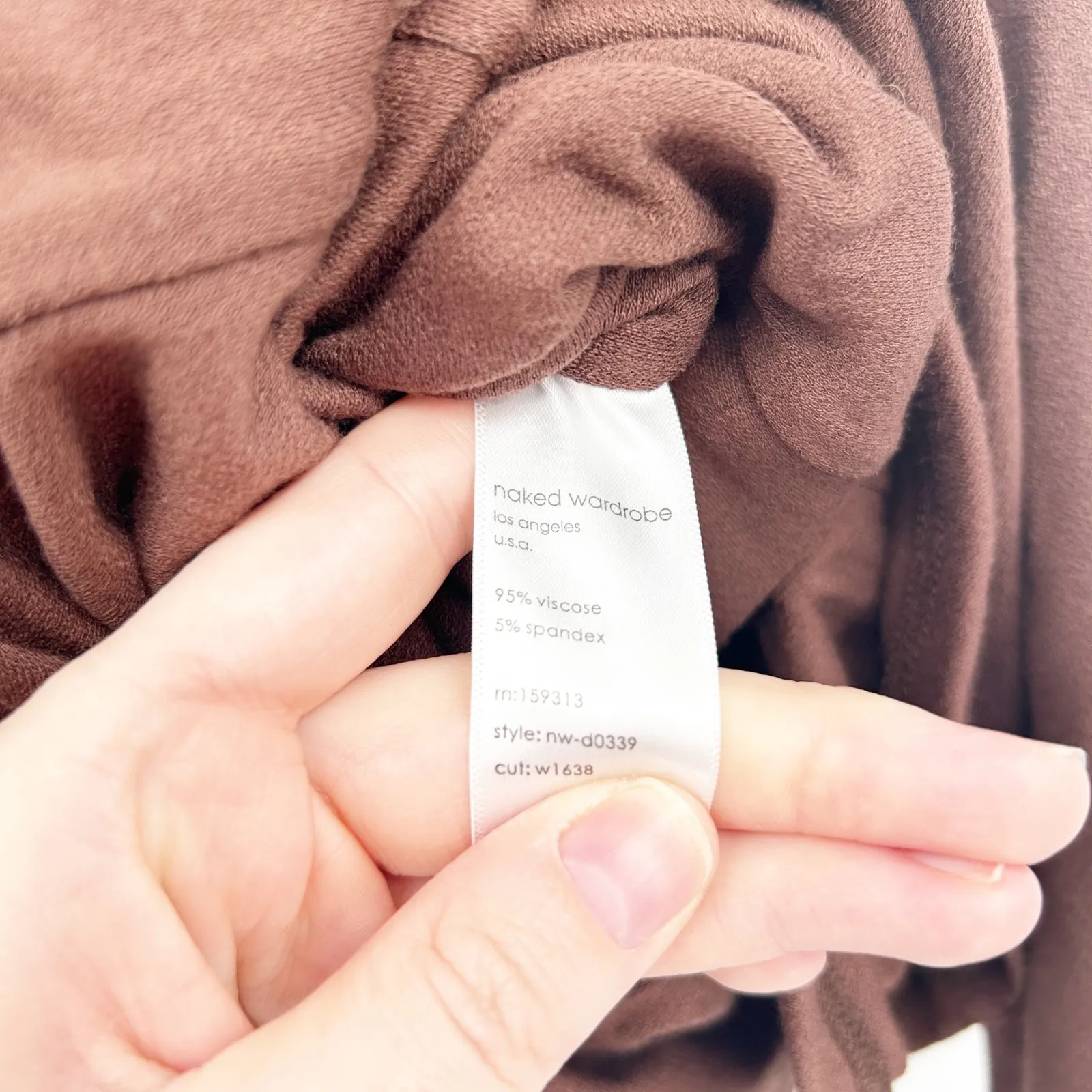 Naked Wardrobe Womens Sculpt Mock Neck Long Sleeve Bodycon Maxi Dress Size S - Image 7