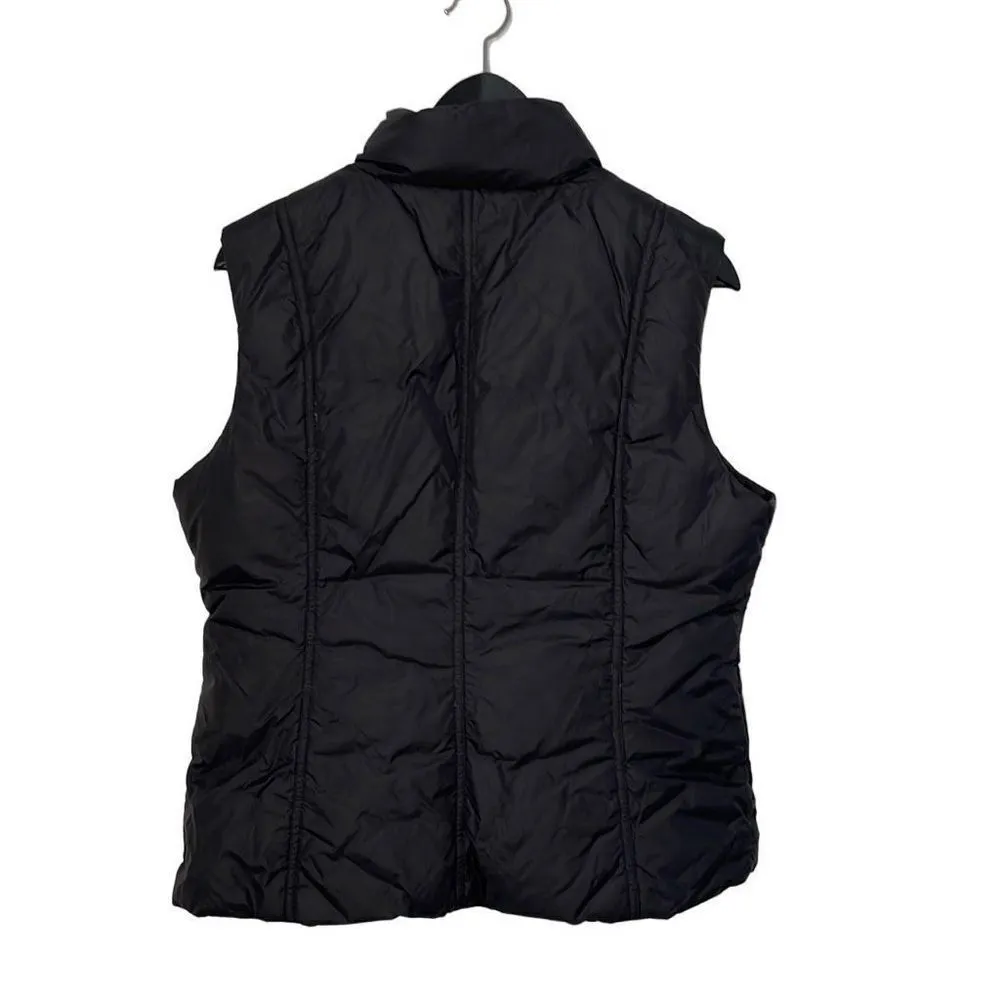 United Colors of Benetton‎ Womens Puffer Down Feather Vest Full Zip Black Large - Image 3