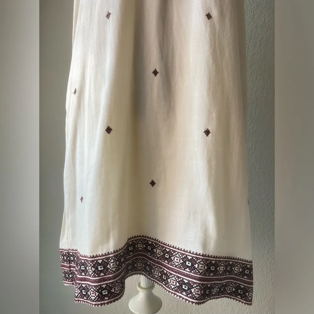 MADEWELL SUNCOAST EMBROIDERED SHIFT DRESS BRIGHT IVORY SIZE 8 - Image 12