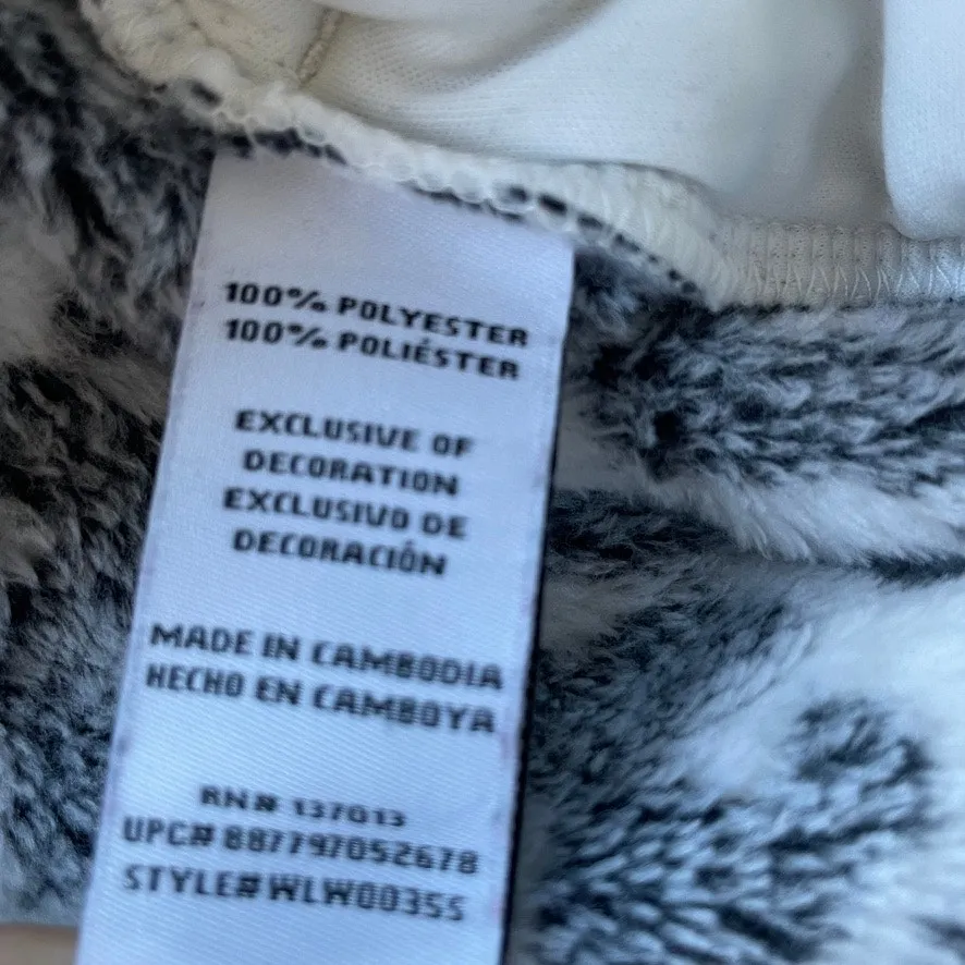 Wildfox Snow Leopard Cozy Jogger Pants Grey & White Athleisure Size XXL - Image 8