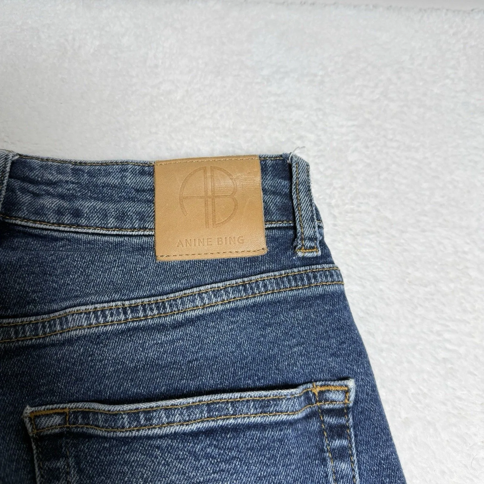 Anine Bing Womens Skinny Jeans Size 24 Blue Mid Rise Classic Denim - Image 8