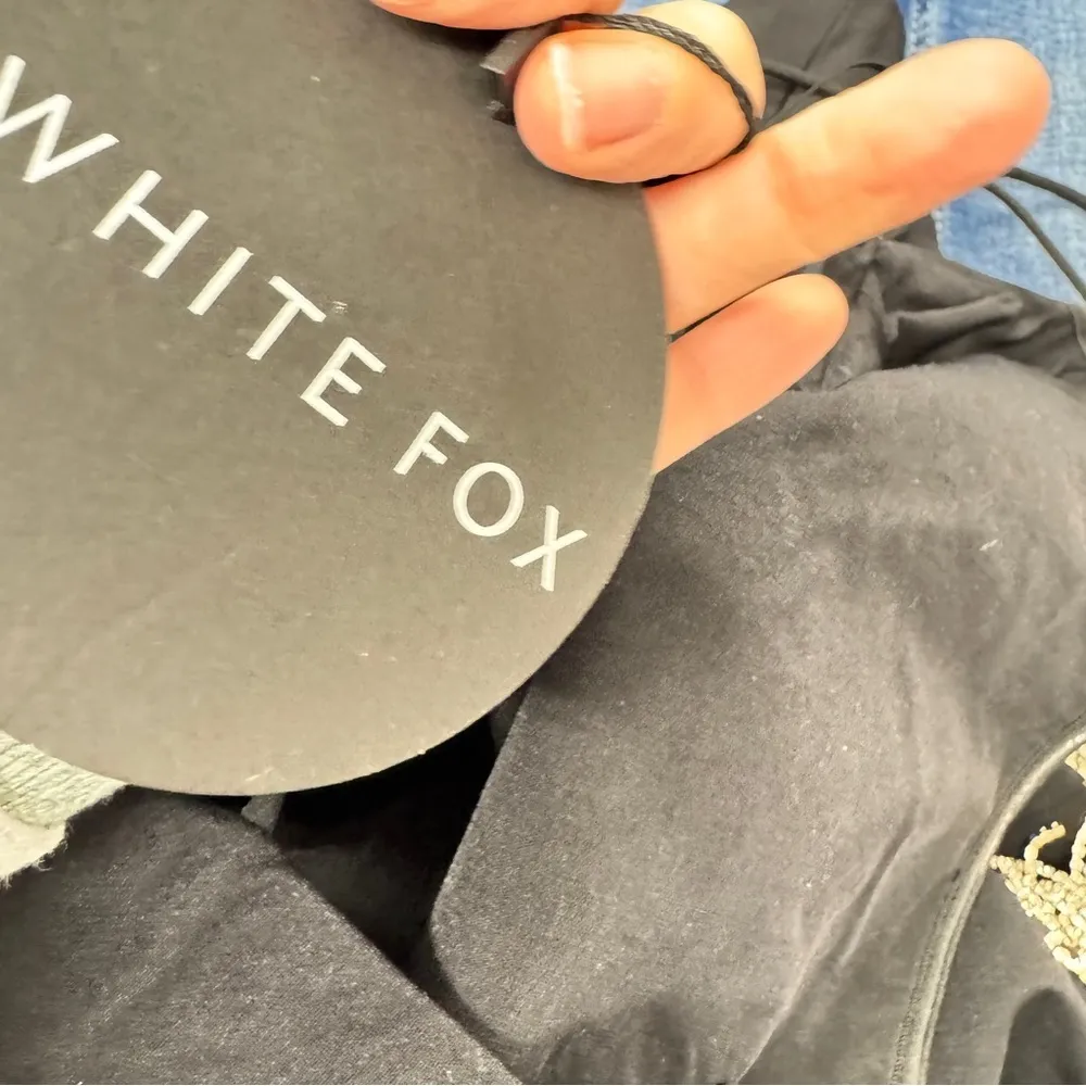 White Fox Boutique Black Rhinestone Draped Mini Dress Womens M Party Cocktail - Image 12