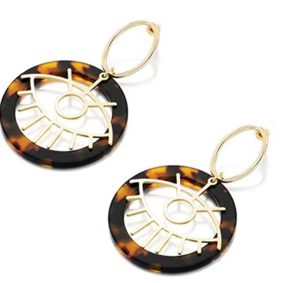 Tortoise Acrylic Hoop - Image 2