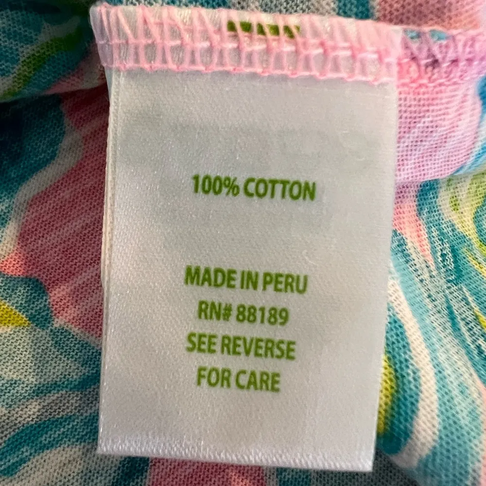 New Lilly Pulitzer top XS Multicolor T Shirt Pelican Pink Off The Scales - Image 3