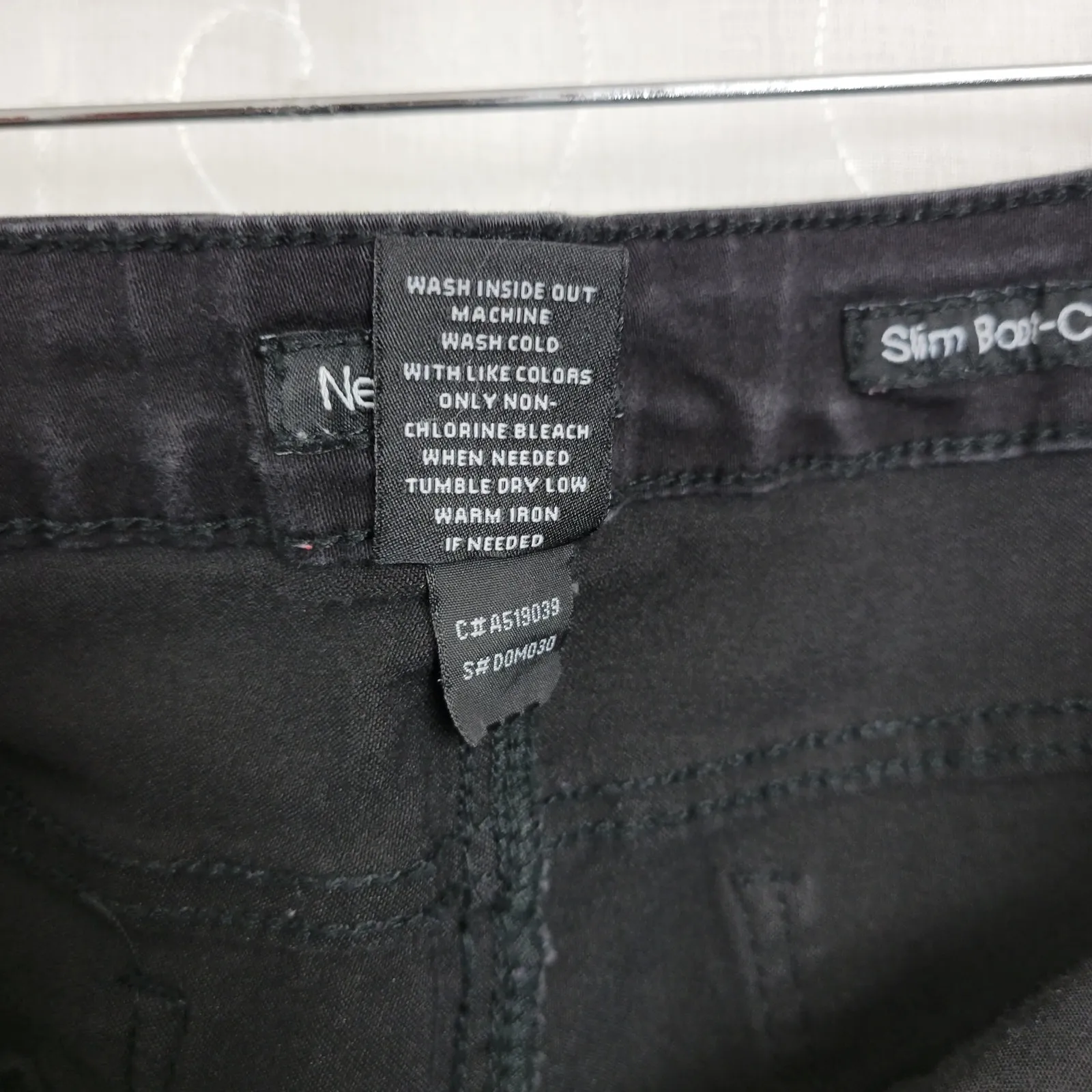 Needle & Thread Womens Jeans Size 10P Black Slim Boot Cut Mid-Rise Denim Button - Image 4