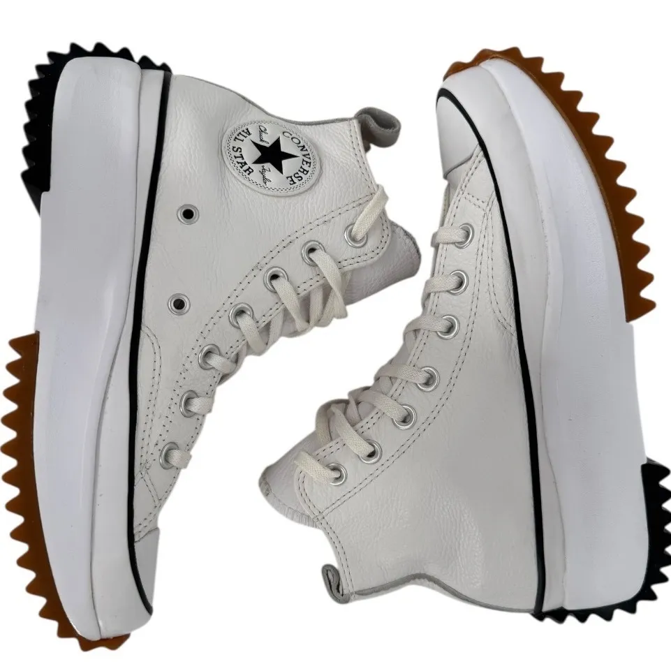 Converse Women's Run Star Hike High Top Leather Platform Sneakers White Size 7 - Image 9