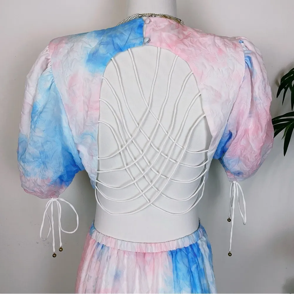 Elliatt Reflection Midi Dress Pink blue Multi - Image 5