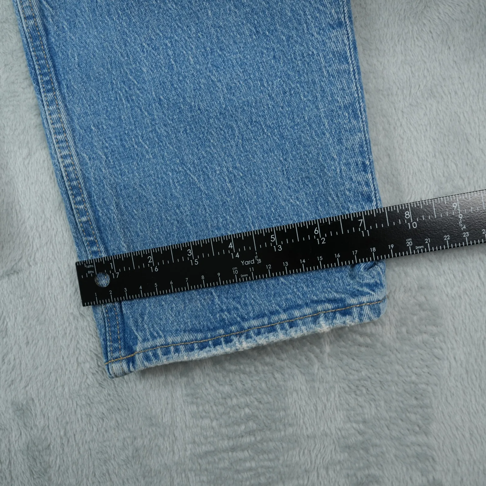 Gap Jeans Womens 32x26 Blue Cropped Ankle Cheeky Straight Button Fly High Rise - Image 8