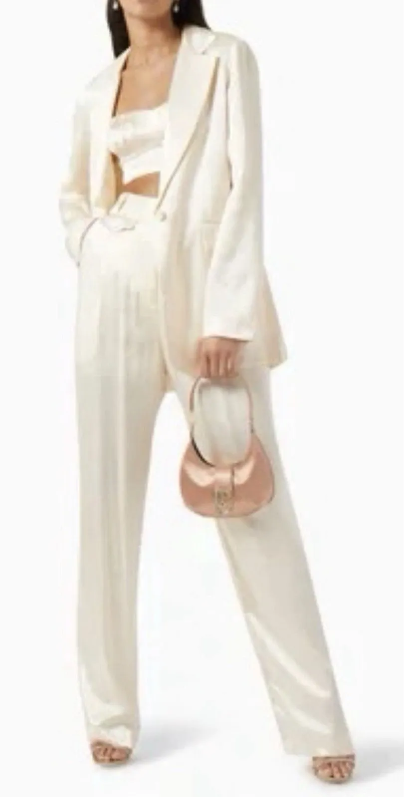 Shona Joy La Lune High Waisted Tailored Pants in Cream - NWT - Size 6 - Image 1