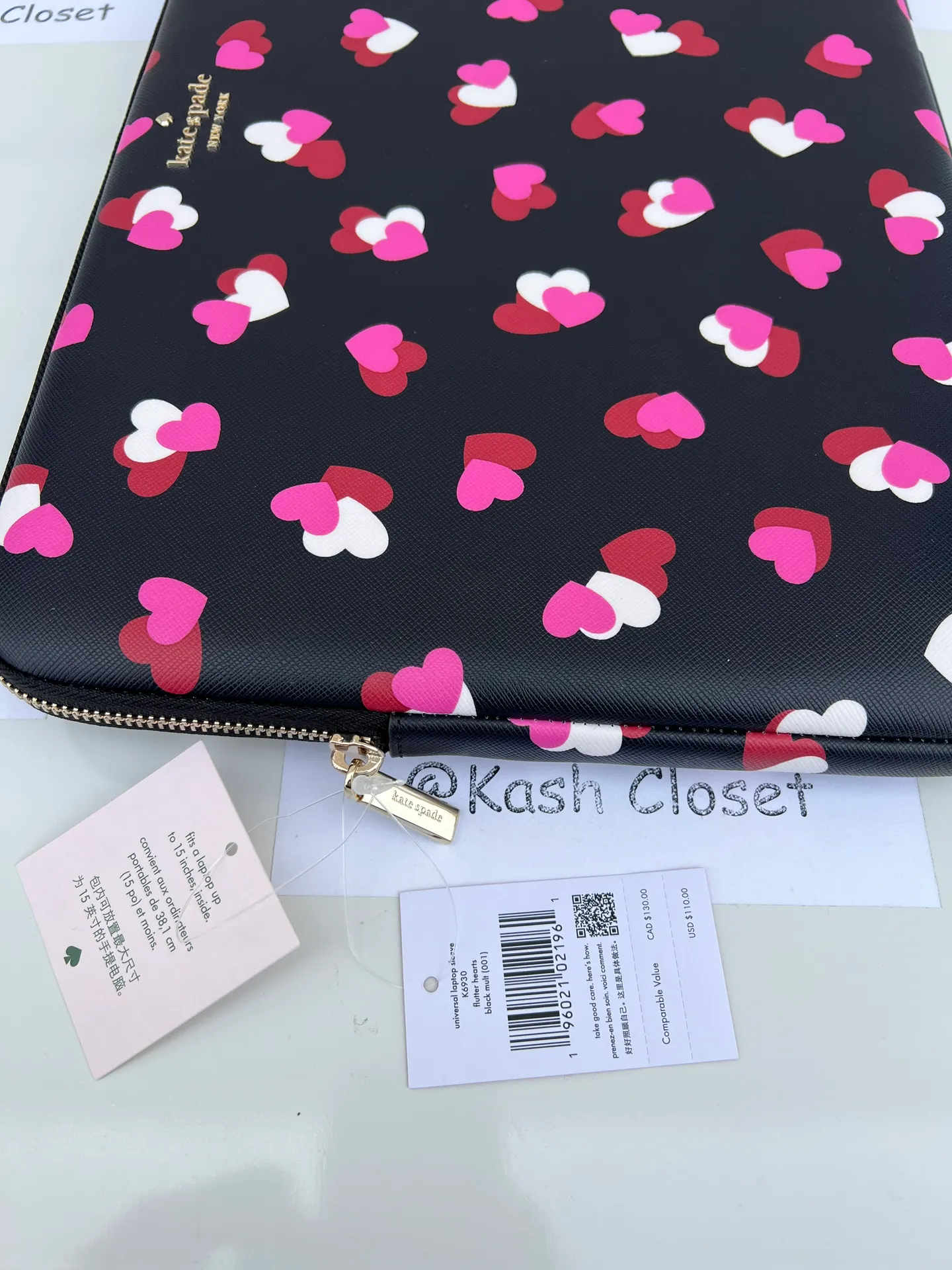 Staci heart print Universal 15" Laptop Sleeve - Image 5