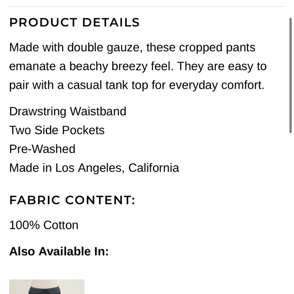 Fresh Laundry Gauze Capri Pants Black Size XS - Image 9