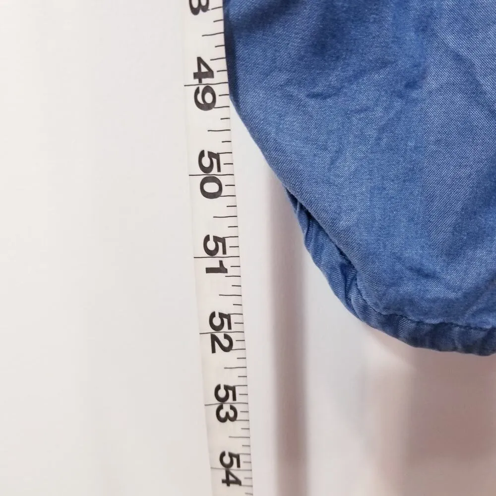 Lover's + Friends Denim Chambray Blue Belted Jumpsuit - Image 9