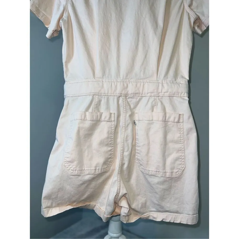 Women’s Peach Levi’s Romper Medium Cotton Blend - Image 9