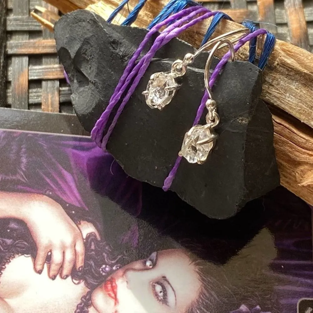 Herkimer Diamond Sterling Silver Dangle Earrings Silver - Image 7