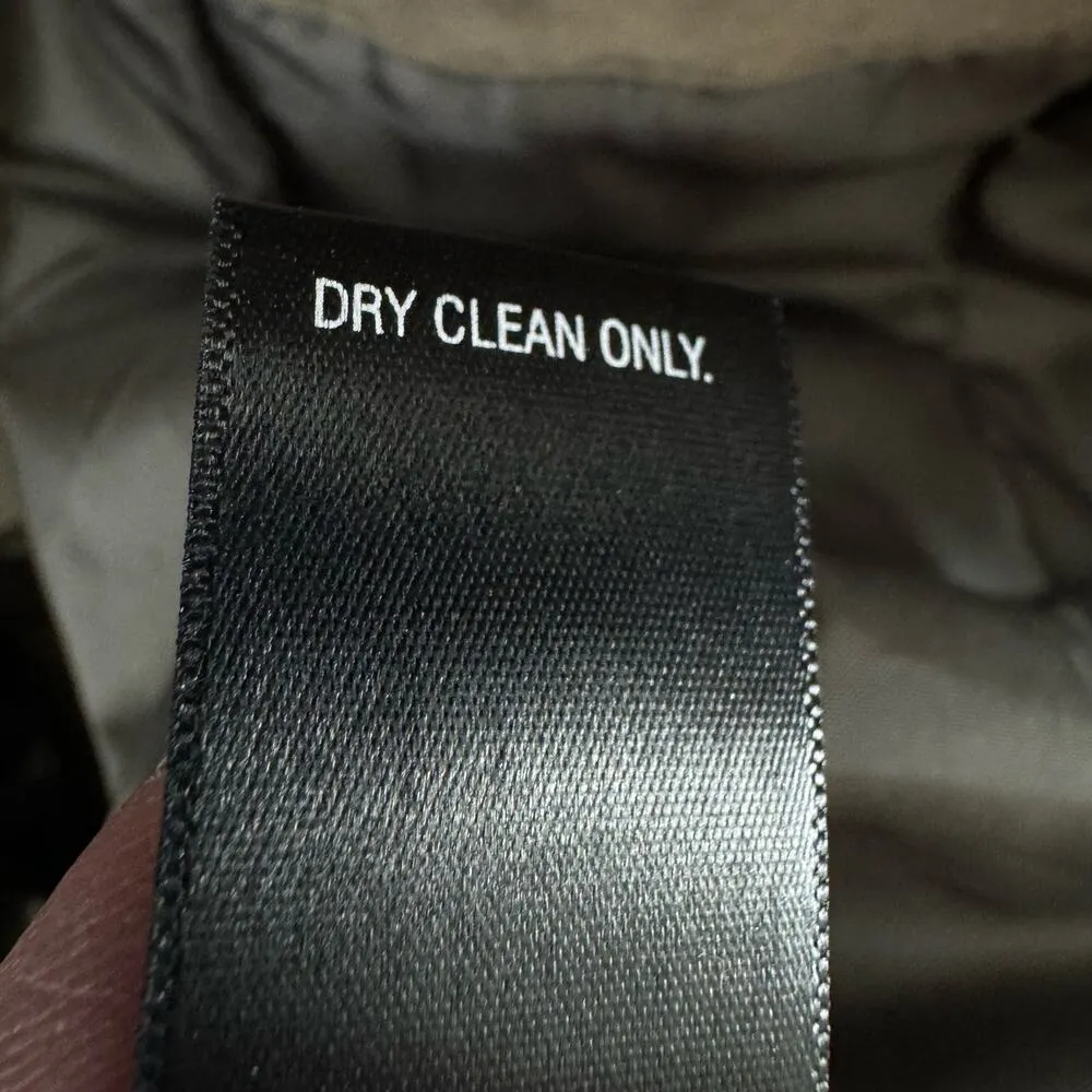 Croft & Barrow Brown Full Zip Soft Faux Suede Mock Neck Jacket Pockets Size L - Image 10