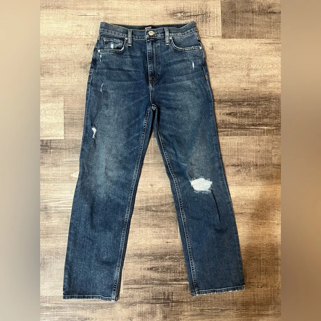HUDSON Remi High Rise Straight Ankle Jeans in At Last - Image 3