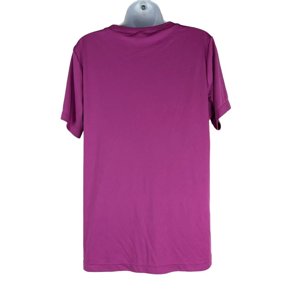 Sport-Tek Women's V-Neck Short Sleeved T-Shirt Size L Purple - Image 2