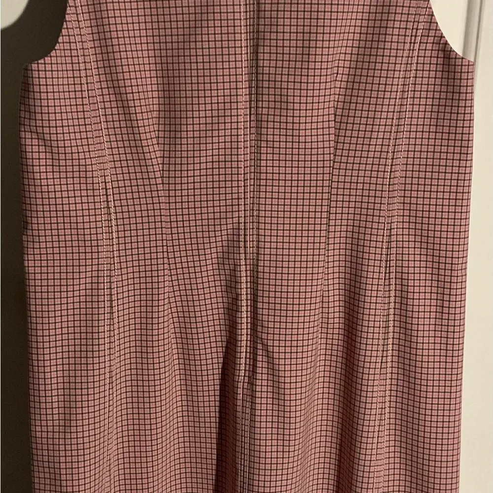 W BY WORTH PINK CHECKERED SHIFT DRESS WOMENS SIZE 4 NWOT - Image 4