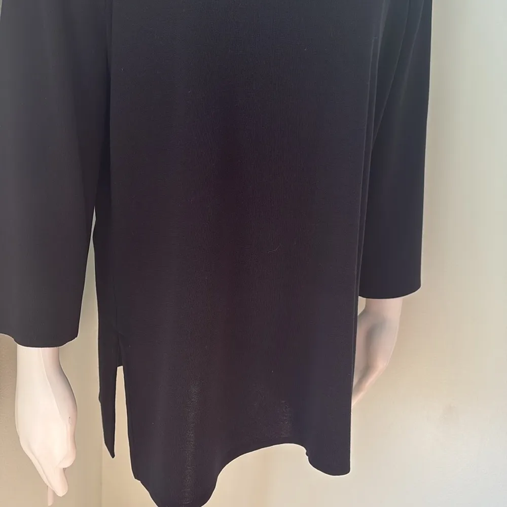 Misook Long Sleeve Black Tunic Medium - Image 3