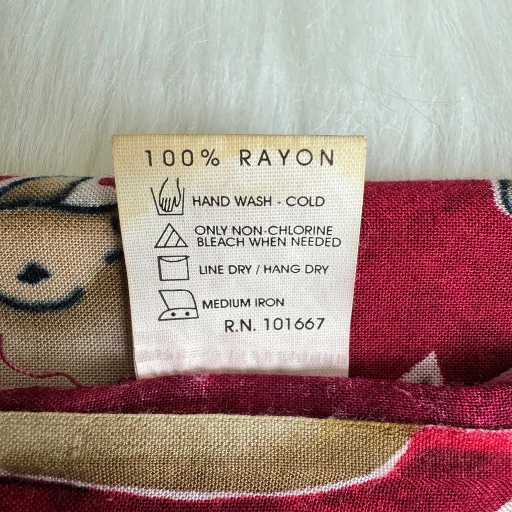 NWOT Women's Shore Line Dolphin Print Scarf Wrap Shawl Cape 66” x 45” Burgundy - Image 6