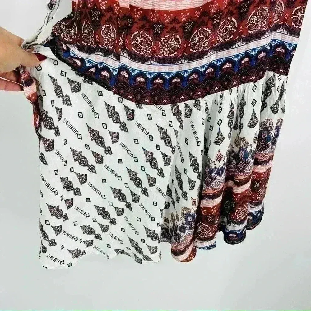 Cupshe Maxi White Printed Tie Waist Wrap‎ Size OS - Image 8