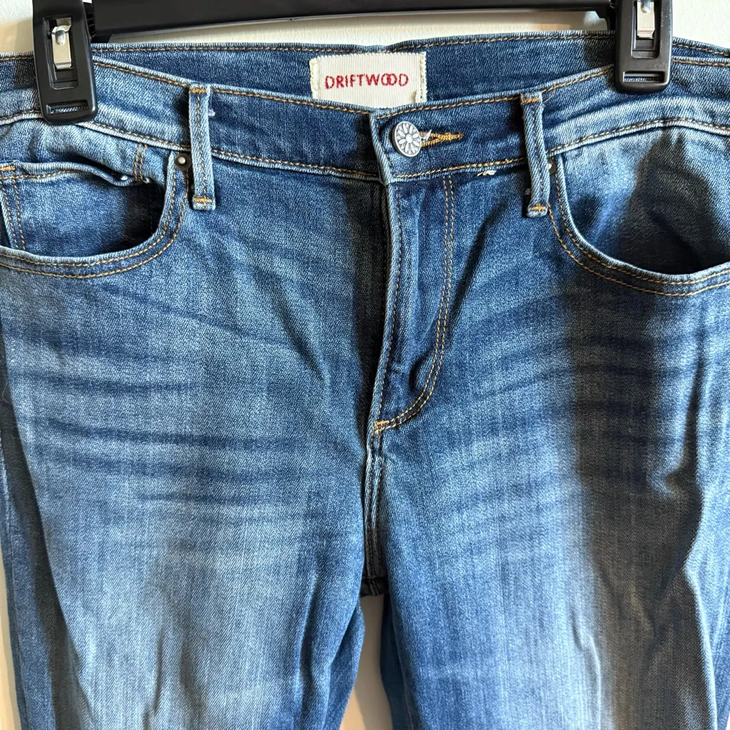 Driftwood Colette Embroidered Straight Leg Jeans - Image 5