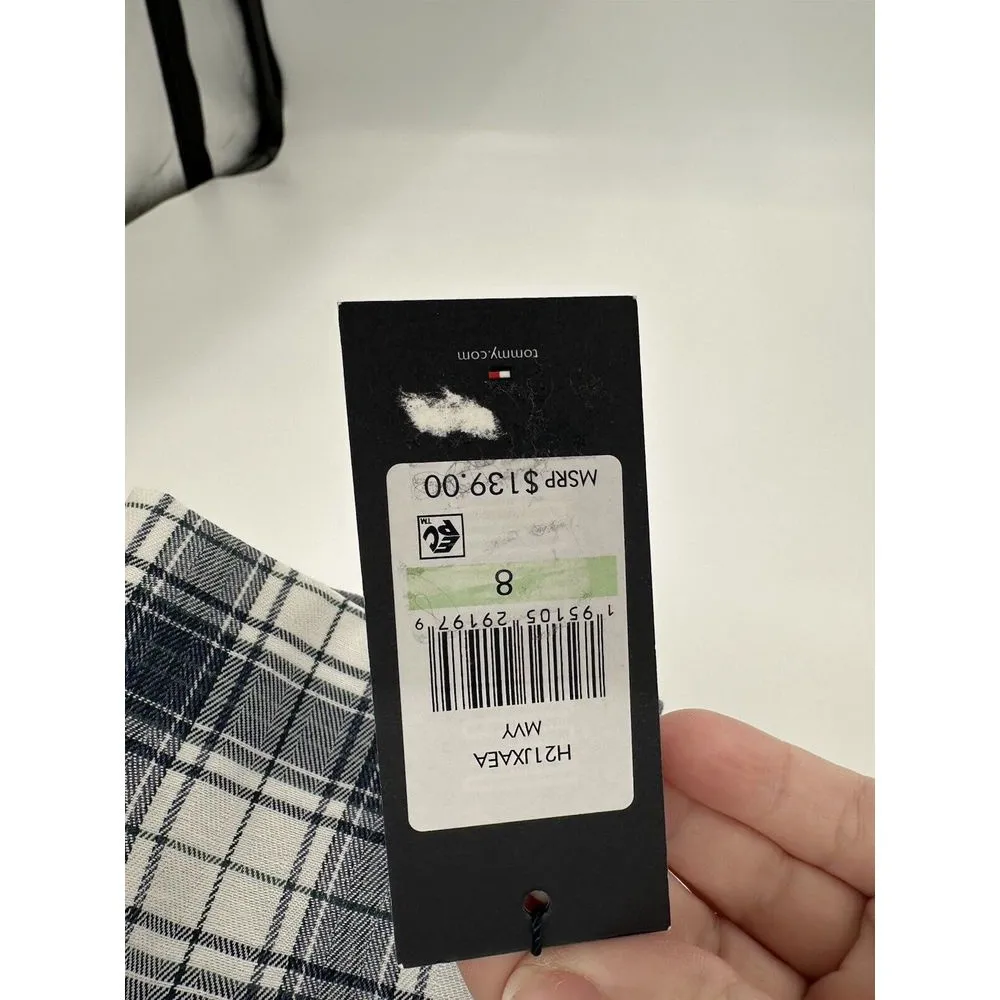 Tommy Hilfiger Women's‎ Classic Blue Green Plaid Blazer Preppy Americana Size 8 - Image 2