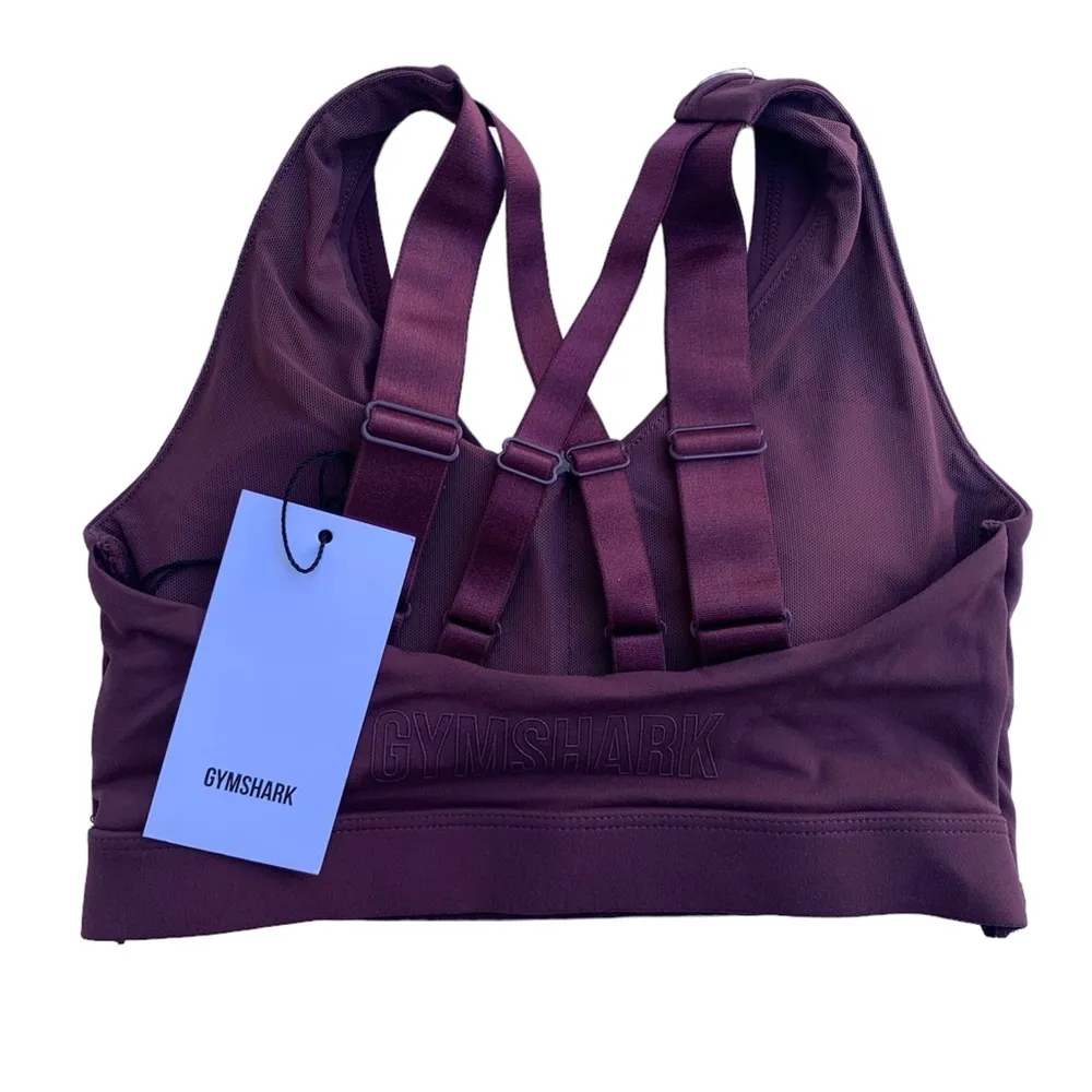 Gymshark Studio Sports Bra Strappy Winter Berry XS NWT - Image 2