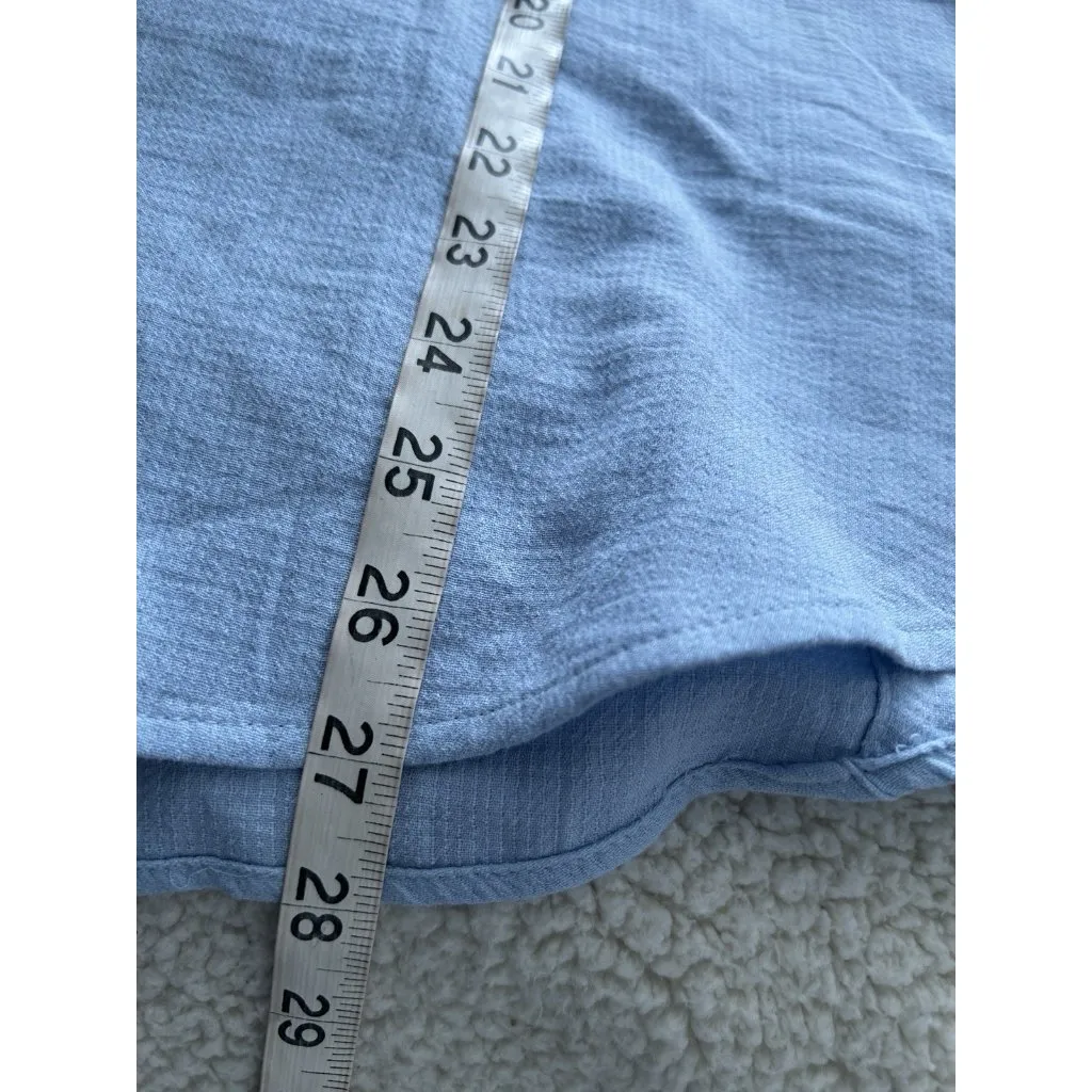 Madewell $98 Cotton Double Gauze Oversize Shirt Pool Blue Size XL #NV185 - Image 15