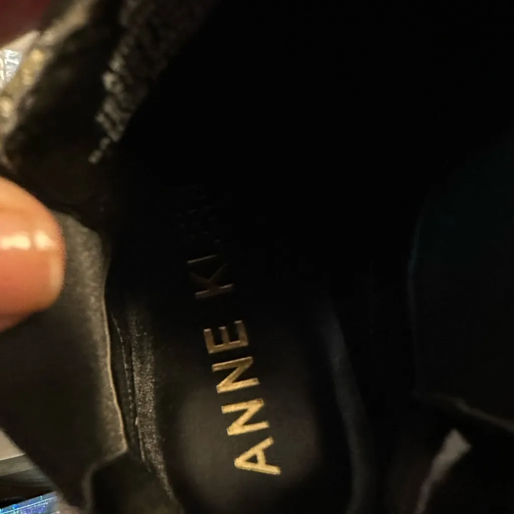 Anne Klein Gorgia Chelsea Floral Brocade Ankle Boots Black Booties Size 6M - Image 9