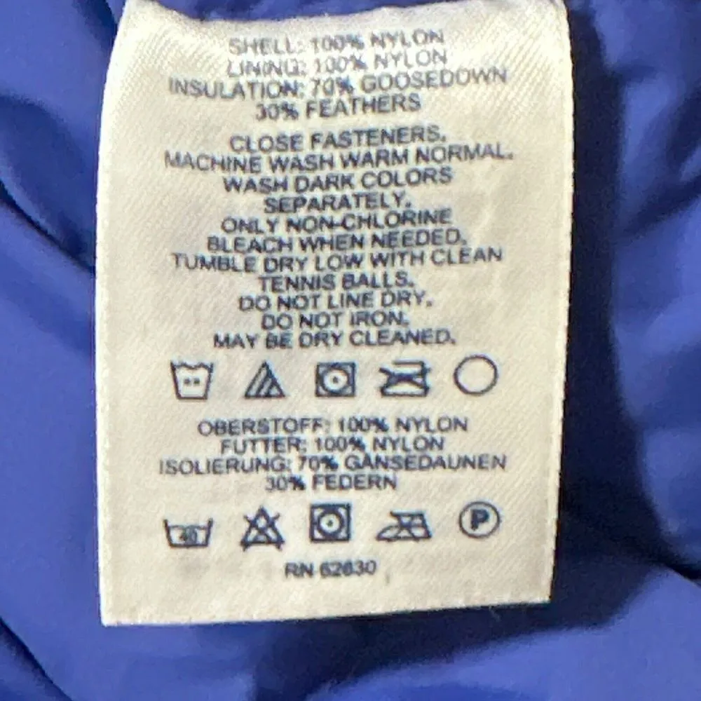 Lands End, Women's Size Small Down Filled Vest Royal Blue - Image 7