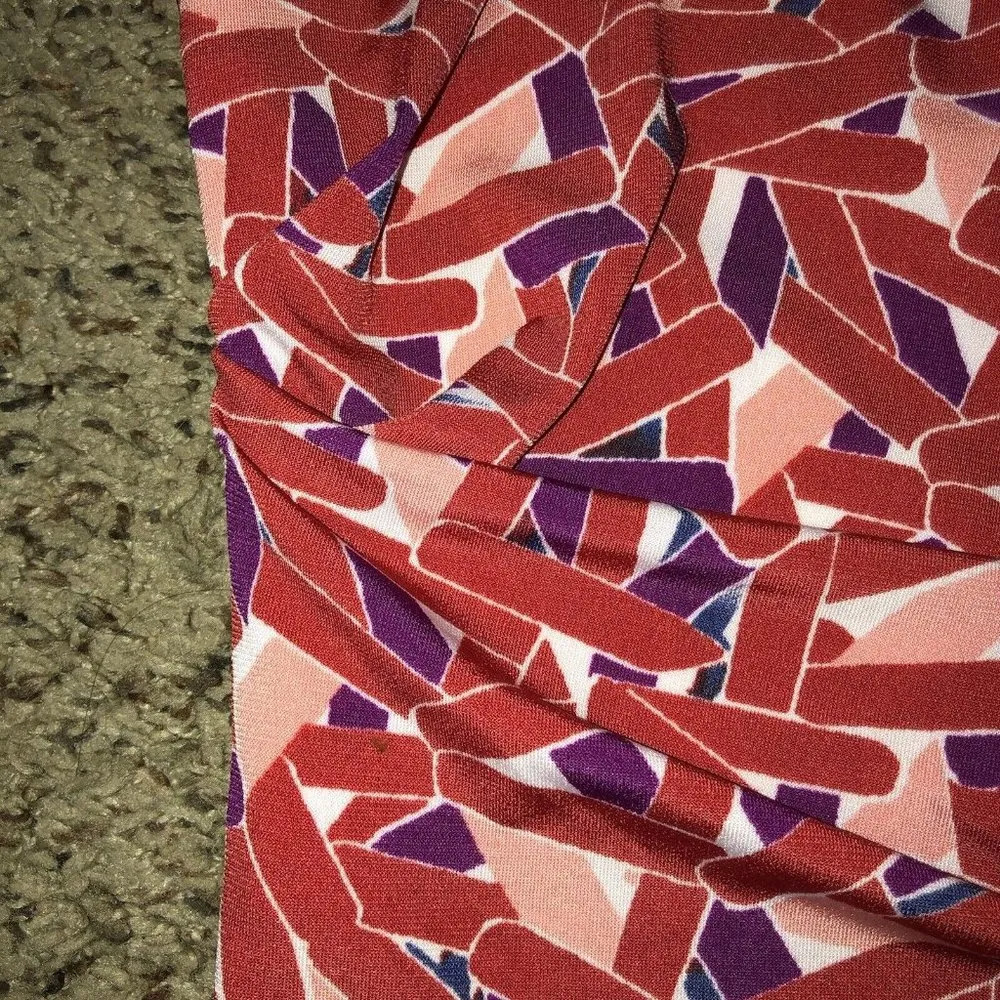 R&K Career Dress Womens 16 Used Career Red Purple - Image 7