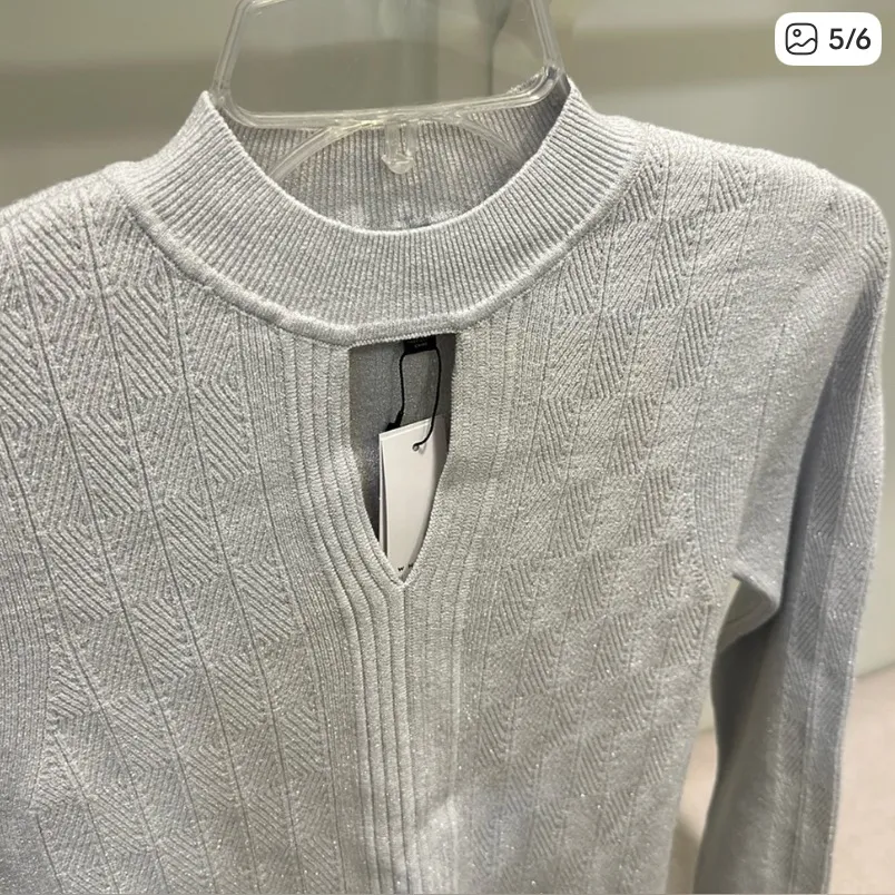 White House Black Market Metallic sweater - Image 4